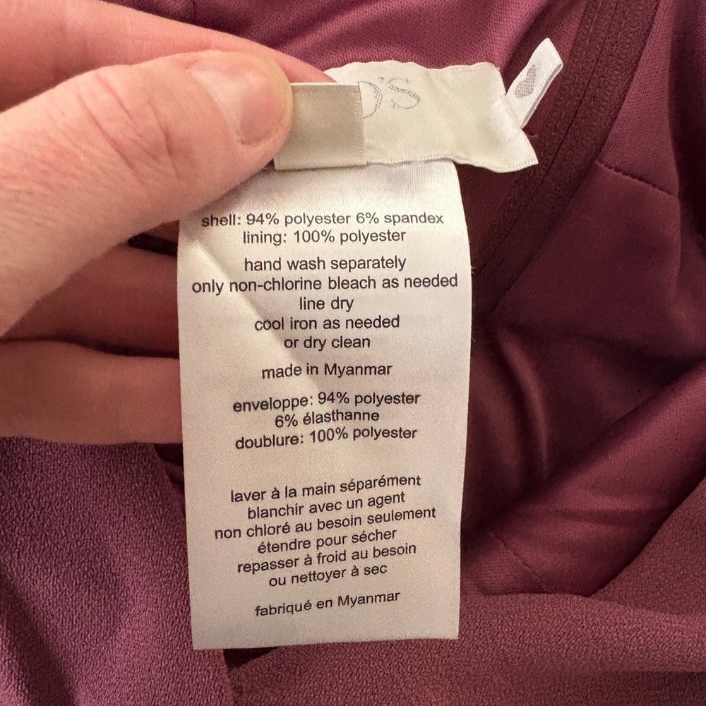 David’s Bridal Long Pleated Tank Bridesmaid Dress in Chianti Mauve Women’s 8 - Picture 8 of 8